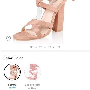 Chunky Heel Beige wrap up